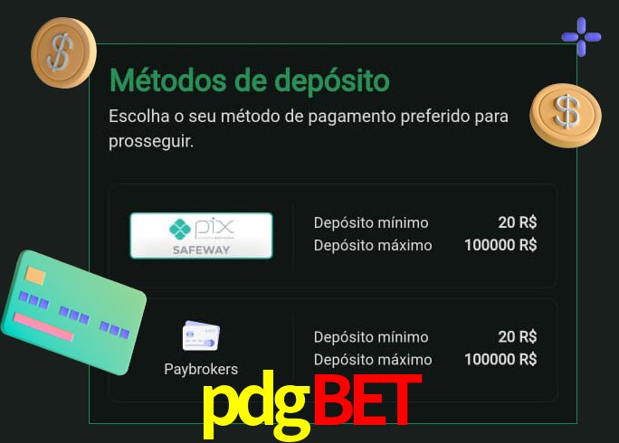O cassino pdgbet oferece uma grande variedade de métodos de pagamento